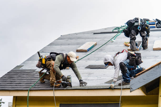 Professional Roofing technician working in League City, TX